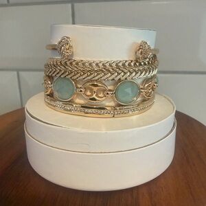 Bomb Party Effortless Sparkle Sping 2025 Stack Bracelets GOLD